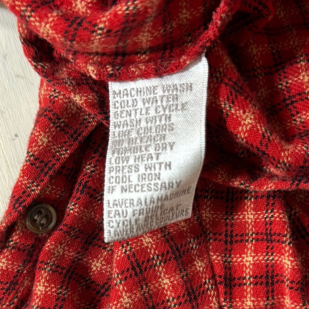 Jones New York Thin Flannel Plaid Button Up Size Medium - Picture 6 of 8